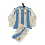 Camiseta De Futbol Argentina Primera Manga Larga Nino 2024