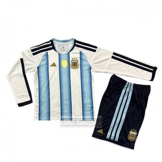 Camiseta De Futbol Argentina Primera Manga Larga Nino 2026