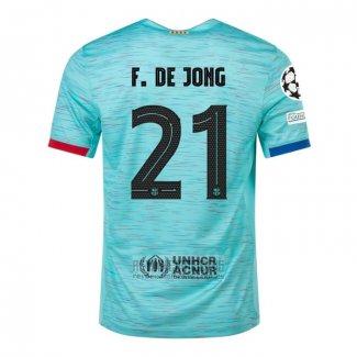 Camiseta De Futbol Barcelona Jugador F.De Jong Tercera 2023-2024