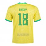 Camiseta De Futbol Brasil Jugador Antony Primera 2022