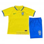 Camiseta De Futbol Brasil Primera Nino 2022