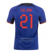 Camiseta De Futbol Paises Bajos Jugador F.De Jong Segunda 2022