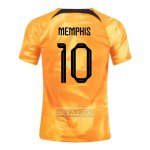 Camiseta De Futbol Paises Bajos Jugador Memphis Primera 2022