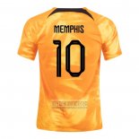 Camiseta De Futbol Paises Bajos Jugador Memphis Primera 2022