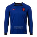 Camiseta De Futbol Paises Bajos Segunda Manga Larga 2022
