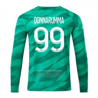 Camiseta De Futbol Paris Saint-Germain Jugador Donnarumma Portero Manga Larga 2023-2024 Verde