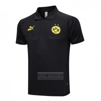 Camiseta De Futbol Polo del Borussia Dortmund 2023-2024 Negro