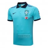 Camiseta De Futbol Polo del Brasil 2022-2023 Azul