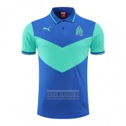 Camiseta De Futbol Polo del Olympique Marsella 2022-2023 Azul y Verde