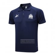 Camiseta De Futbol Polo del Olympique Marsella 2023-2024 Azul Oscuro