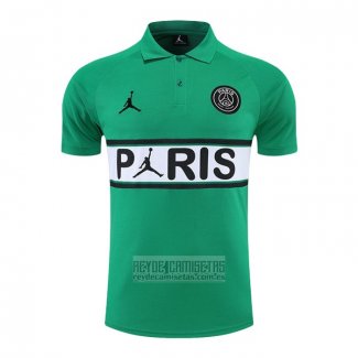 Camiseta De Futbol Polo del Paris Saint-Germain Jordan 2022-2023 Verde