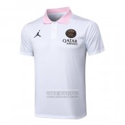 Camiseta De Futbol Polo del Paris Saint-Germain Jordan 2024-2025 Blanco