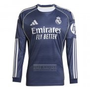 Camiseta De Futbol Real Madrid Segunda Manga Larga 2025-2026