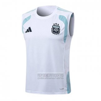 Camiseta De Futbol de Entrenamiento Argentina Sin Mangas 2025-2026 Blanco