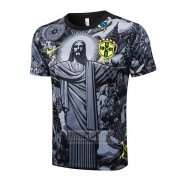 Camiseta De Futbol de Entrenamiento Brasil Jesus 2024-2025 Negro