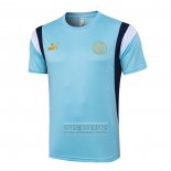 Camiseta De Futbol de Entrenamiento Manchester City 2023-2024 Azul