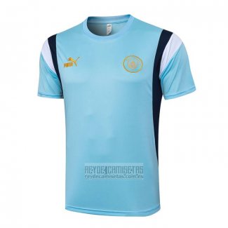 Camiseta De Futbol de Entrenamiento Manchester City 2023-2024 Azul