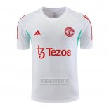 Camiseta De Futbol de Entrenamiento Manchester United 2023-2024 Blanco