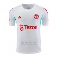 Camiseta De Futbol de Entrenamiento Manchester United 2023-2024 Blanco