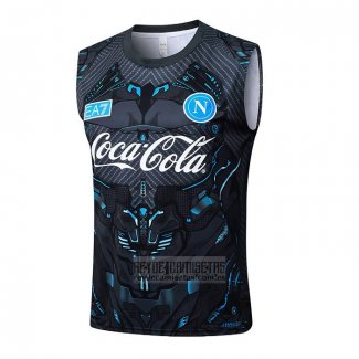 Camiseta De Futbol de Entrenamiento Napoli Sin Mangas 2025-2026 Negro