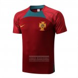 Camiseta De Futbol de Entrenamiento Portugal 2022-2023 Rojo