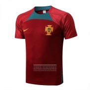 Camiseta De Futbol de Entrenamiento Portugal 2022-2023 Rojo