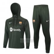 Chandal de Sudadera del Barcelona 2023-2024 Verde Oscuro