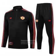 Chandal de Sudadera del Manchester United 2025-2026 Negro