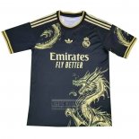 Tailandia Camiseta De Futbol Real Madrid Dragon 2024-2025 Negro Oro