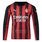 Camiseta De Futbol AC Milan Primera Manga Larga 2025-2026