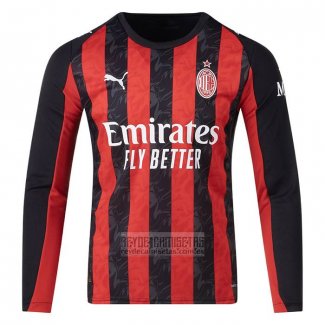 Camiseta De Futbol AC Milan Primera Manga Larga 2025-2026