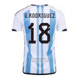 Camiseta De Futbol Argentina Jugador G.Rodriguez Primera 2022