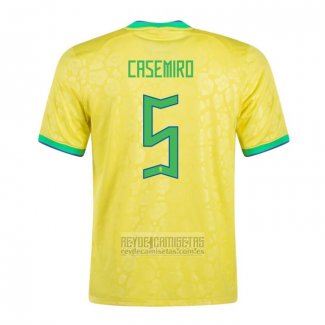 Camiseta De Futbol Brasil Jugador Casemiro Primera 2022