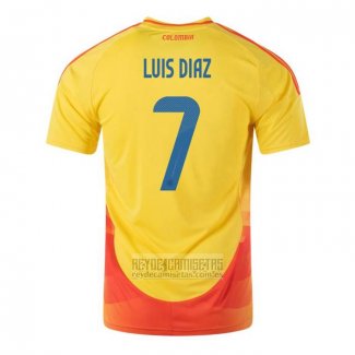Camiseta De Futbol Colombia Jugador Luis Diaz Primera 2024