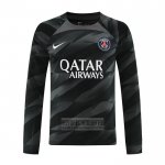 Camiseta De Futbol Paris Saint-Germain Portero Manga Larga 2023-2024 Negro
