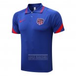 Camiseta De Futbol Polo del Atletico Madrid 2022-2023 Azul