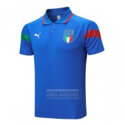Camiseta de Futbol Polo del Italia 2022-2023 Azul