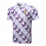 Camiseta De Futbol Polo del Real Madrid 2022-2023 Blanco y Purpura