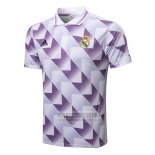 Camiseta De Futbol Polo del Real Madrid 2022-2023 Blanco y Purpura