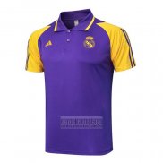 Camiseta De Futbol Polo del Real Madrid 2023-2024 Purpura