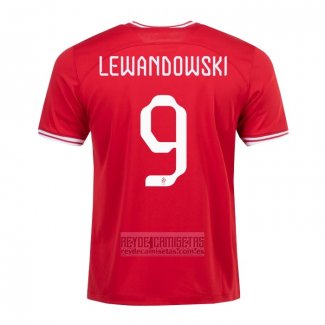 Camiseta De Futbol Polonia Jugador Lewandowski Segunda 2022