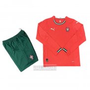 Camiseta De Futbol Portugal Primera Manga Larga Nino 2025