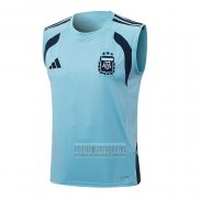 Camiseta De Futbol de Entrenamiento Argentina Sin Mangas 2025-2026 Azul