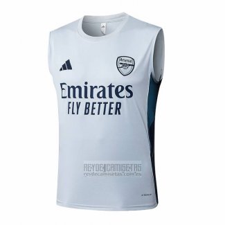 Camiseta De Futbol de Entrenamiento Arsenal Sin Mangas 2025-2026 Gris