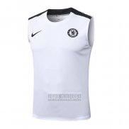 Camiseta De Futbol de Entrenamiento Chelsea Sin Mangas 2025-2026 Blanco