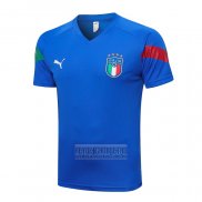 Camiseta De Futbol de Entrenamiento Italia 2022-2023 Azul