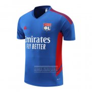 Camiseta De Futbol de Entrenamiento Lyon 2022-2023 Azul