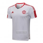 Camiseta De Futbol de Entrenamiento Manchester United 2021-2022 Blanco