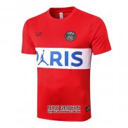 Camiseta De Futbol de Entrenamiento Paris Saint-Germain Jordan 2020-2021 Rojo