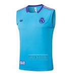 Camiseta De Futbol de Entrenamiento Real Madrid Sin Mangas 2025-2026 Azul